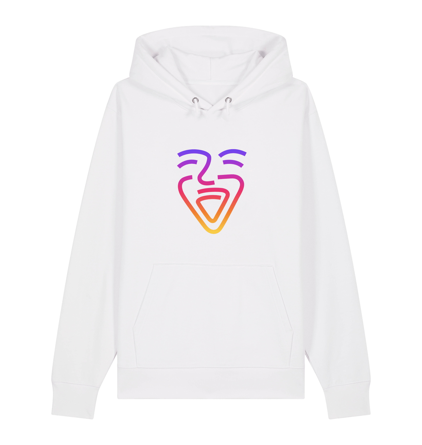 White Printed Sweater Front