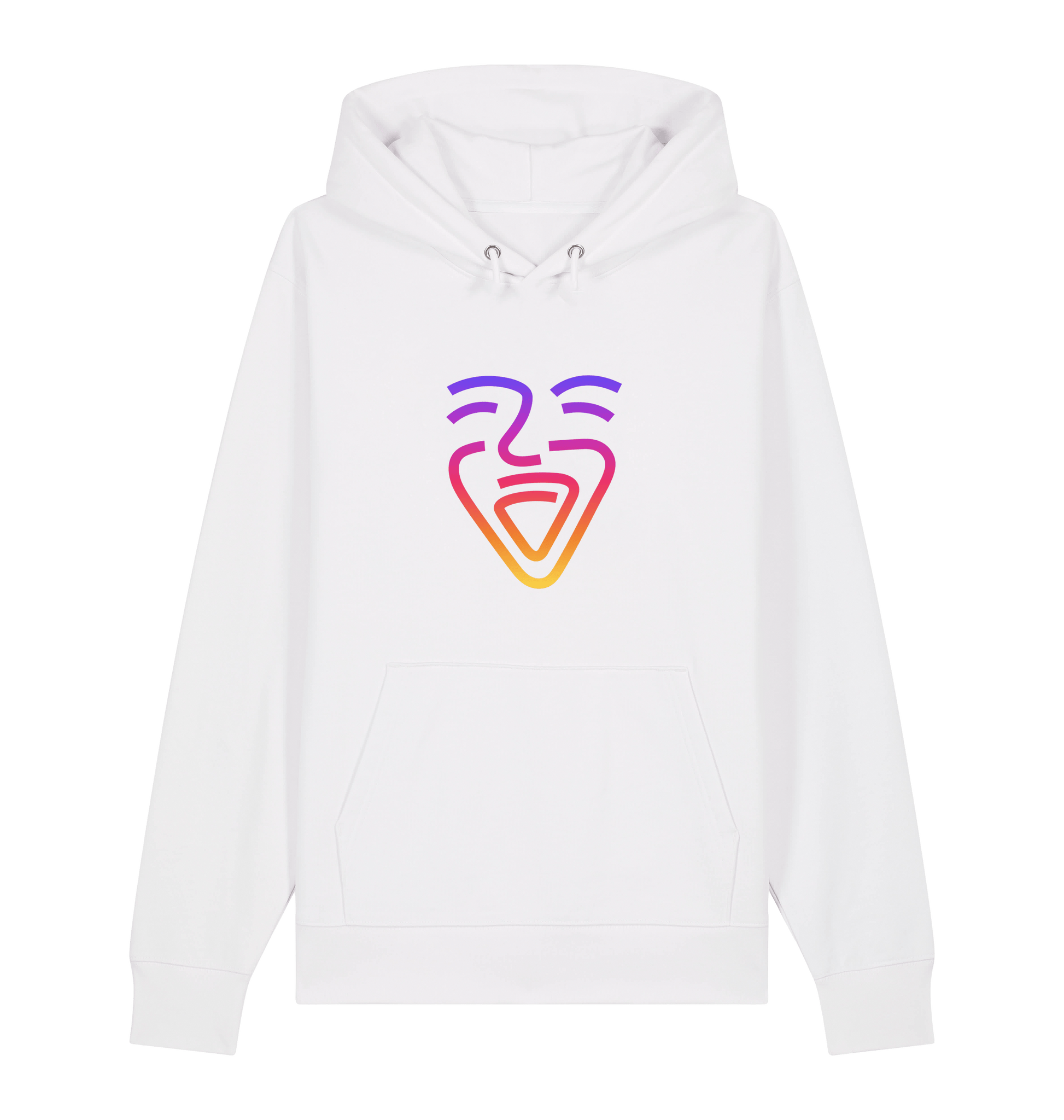 White Printed Sweater Front