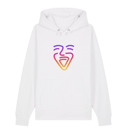 White Printed Sweater Front