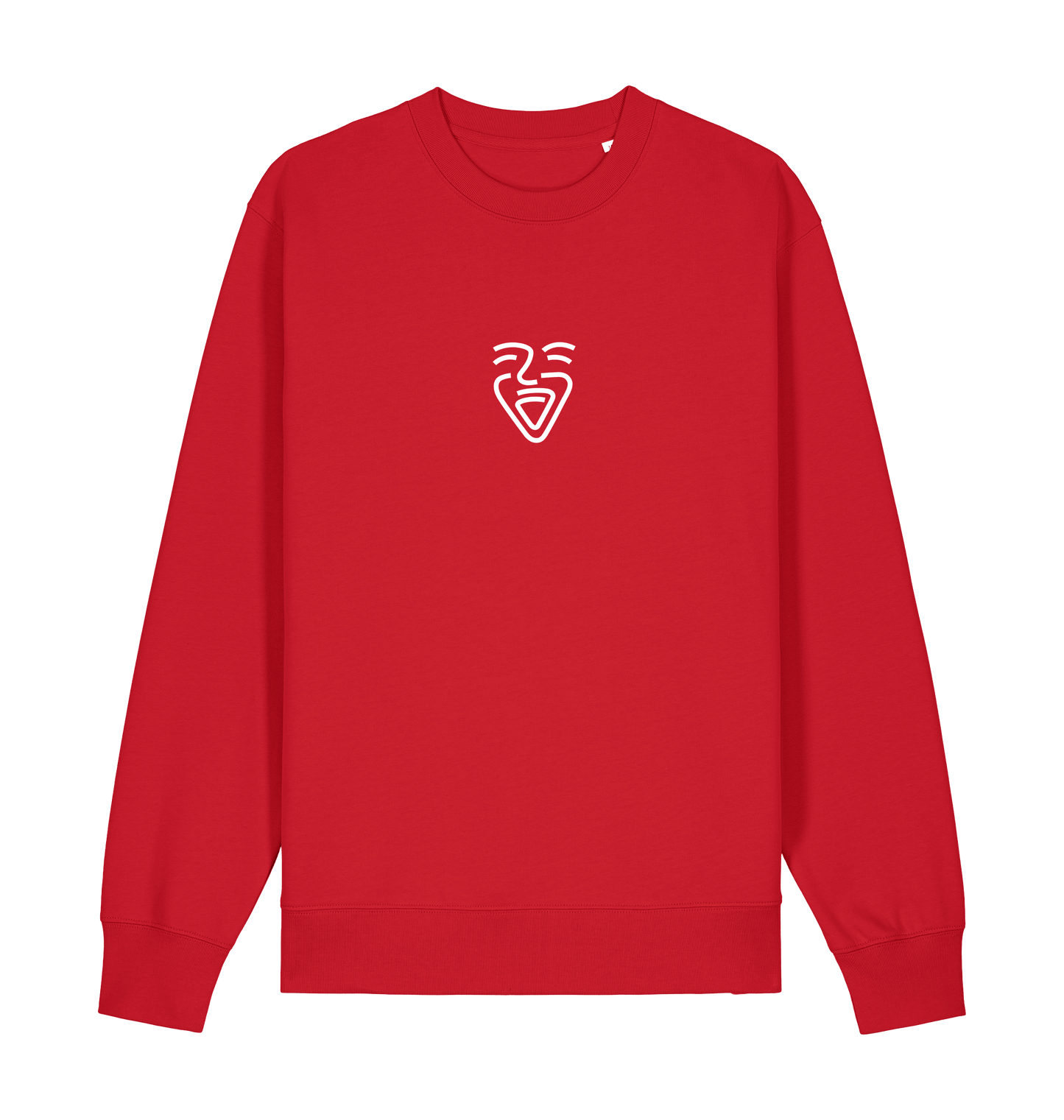 Red Printed Sweater Front