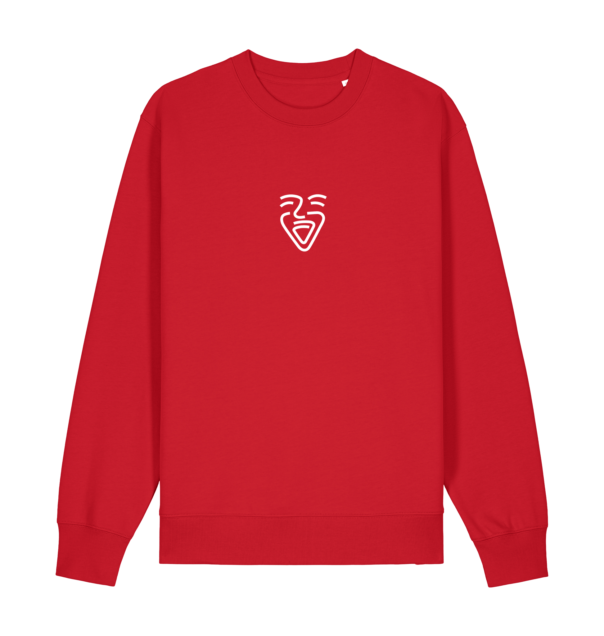 Red Printed Sweater Front