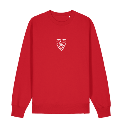 Red Printed Sweater Front