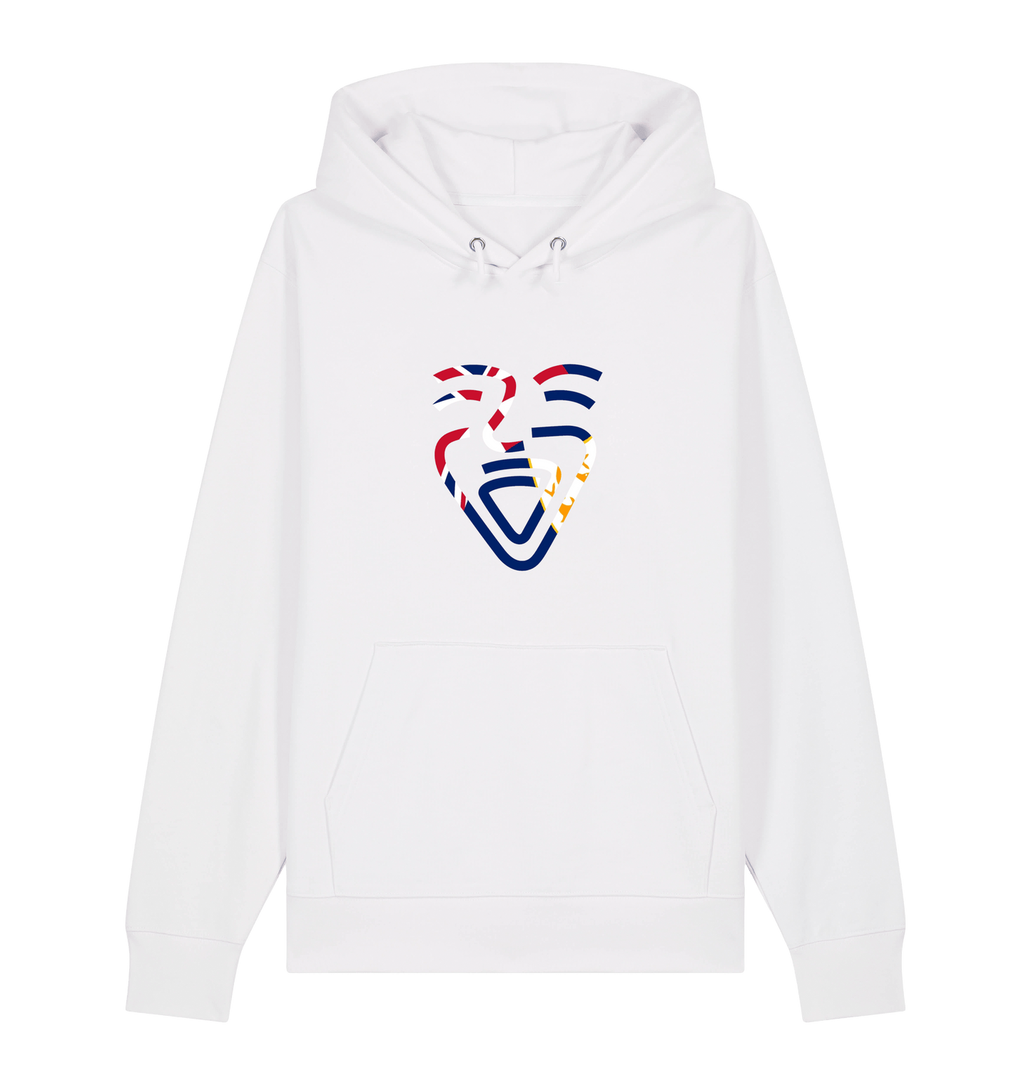White Printed Sweater Front