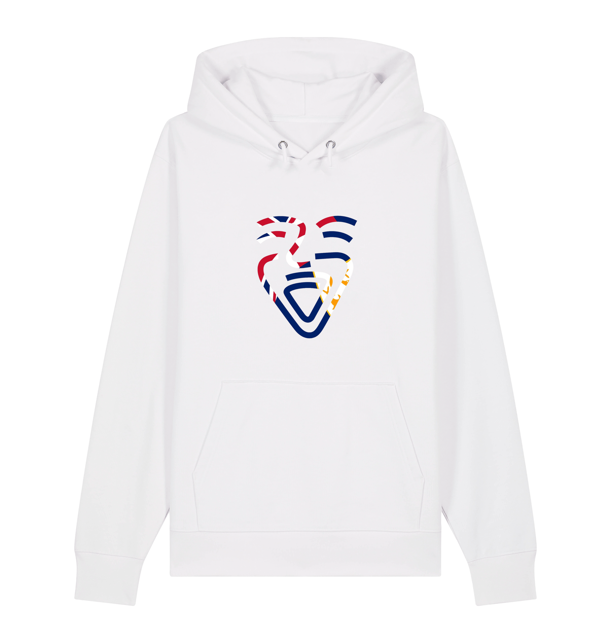 White Printed Sweater Front