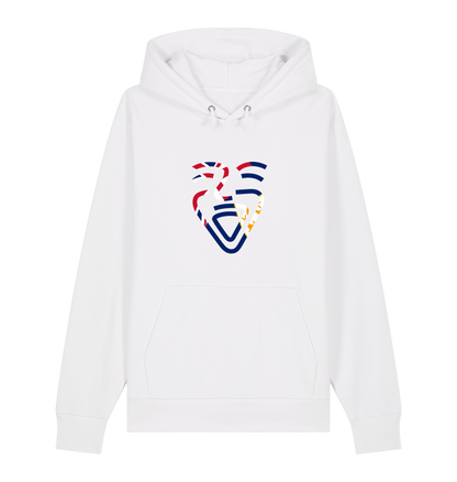 White Printed Sweater Front