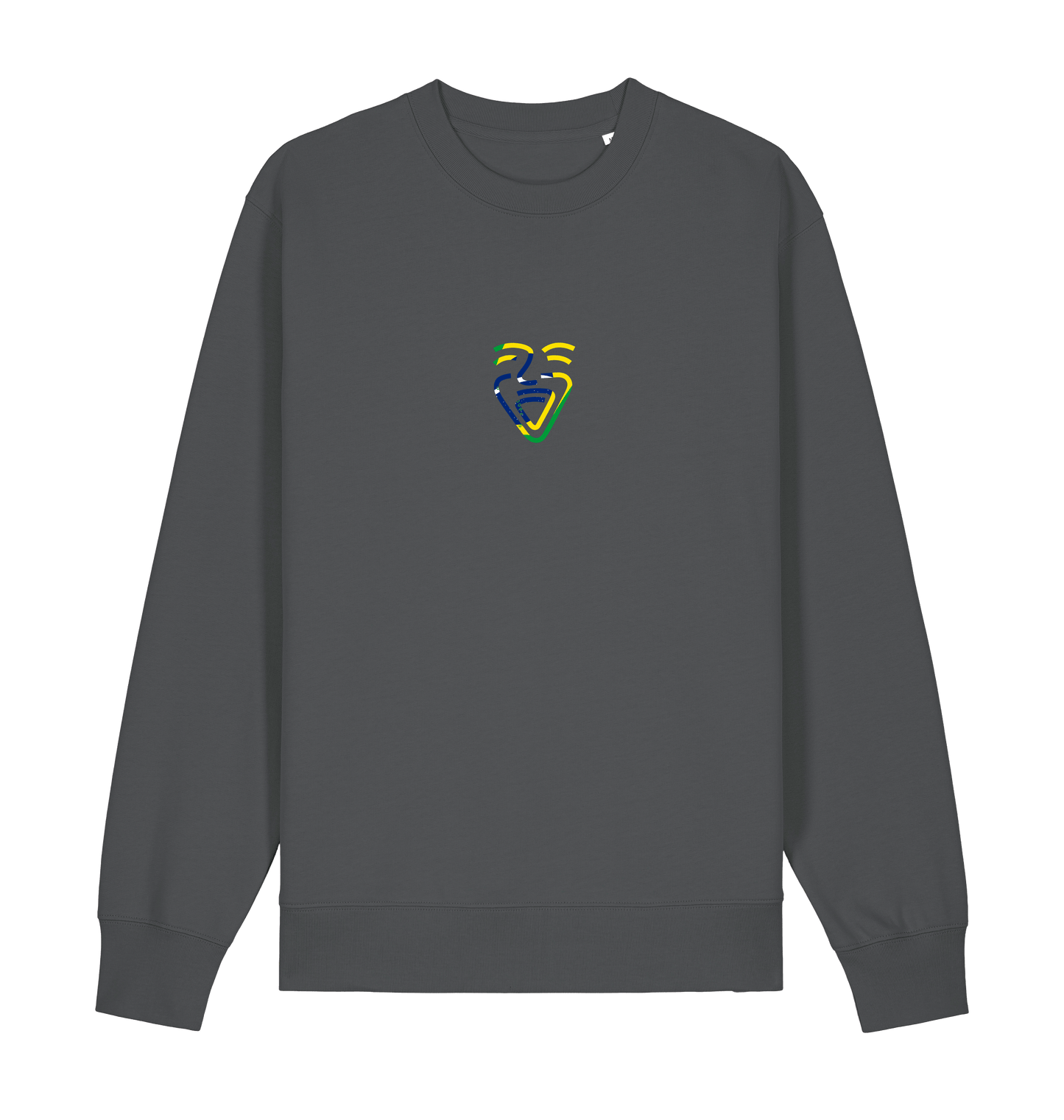 Anthracite Printed Sweater Front