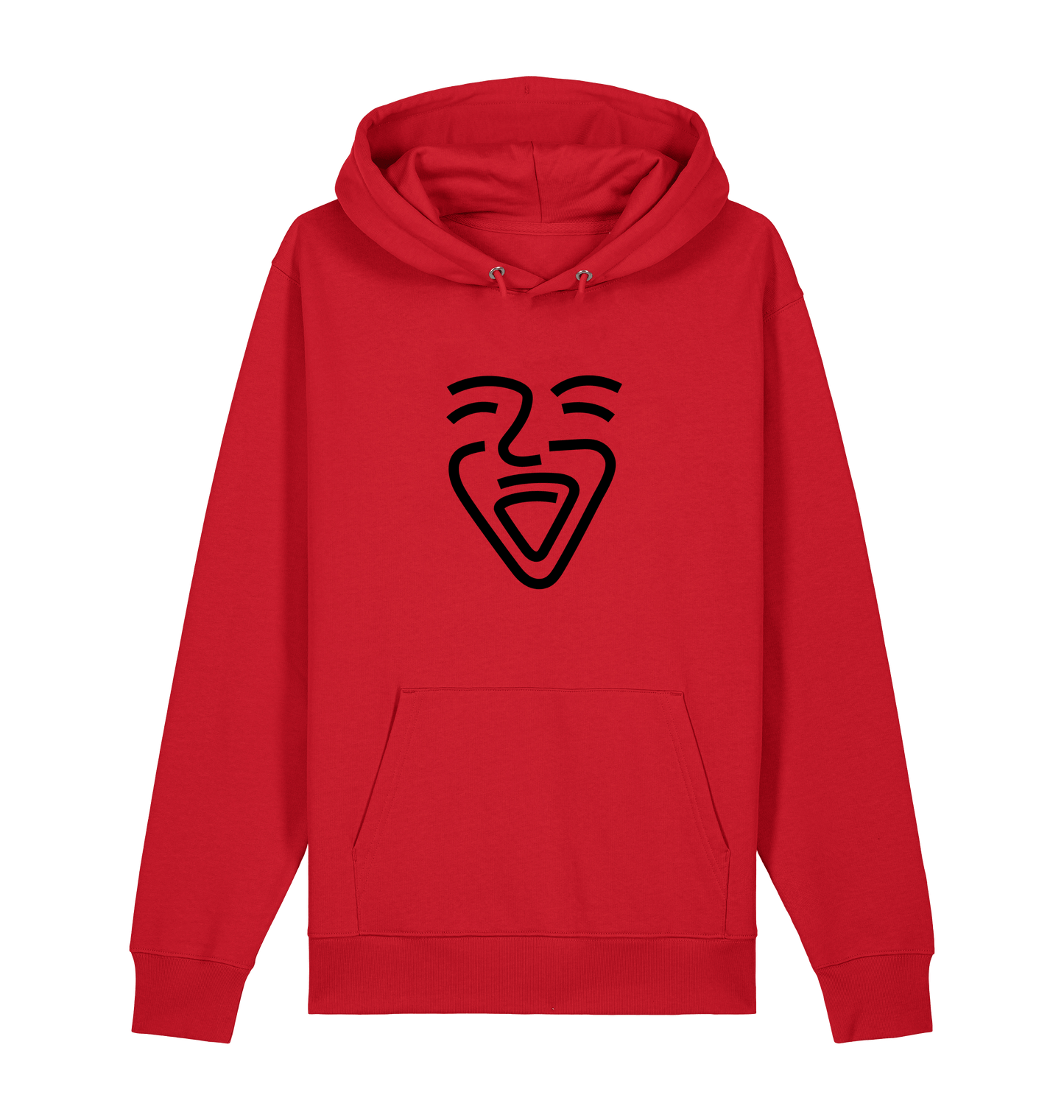 Red Printed Sweater Front