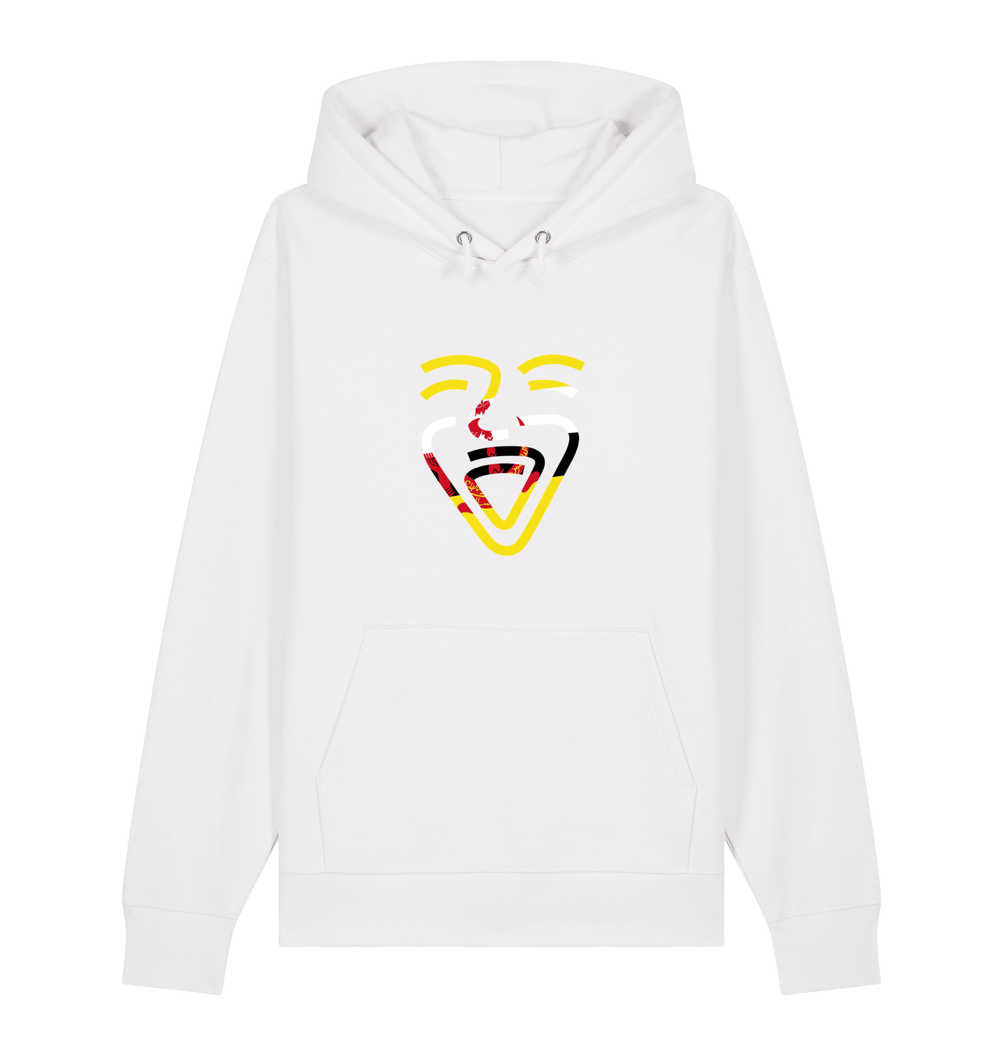 White Printed Sweater Front