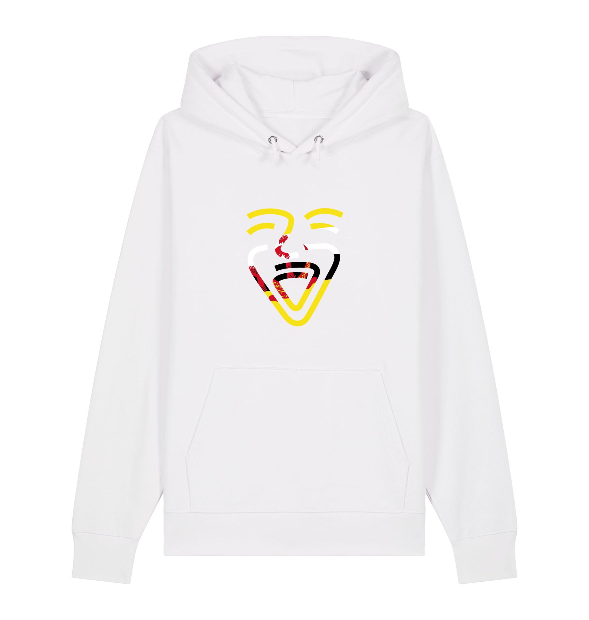 White Printed Sweater Front