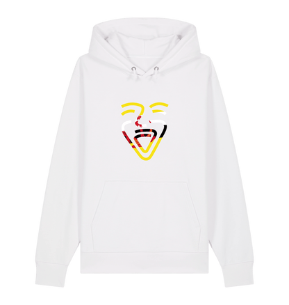 White Printed Sweater Front
