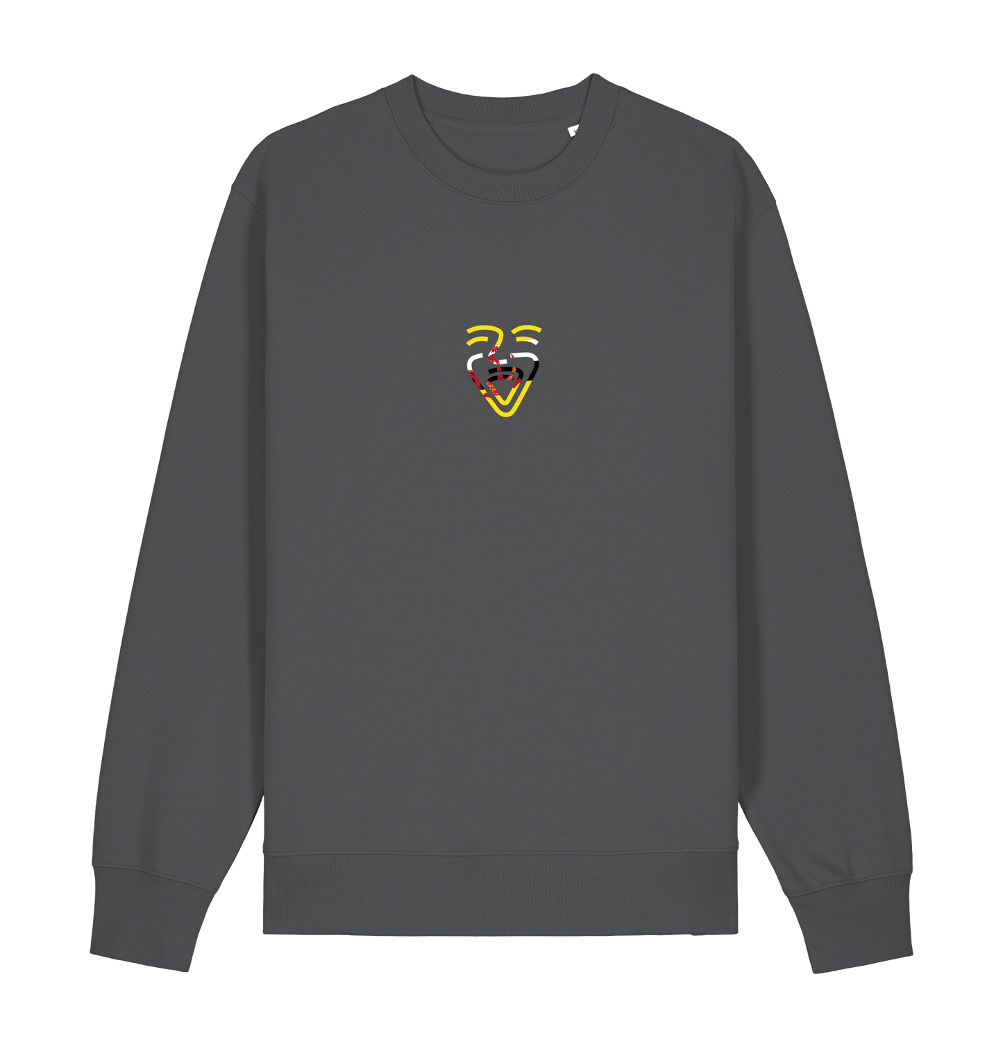 Anthracite Printed Sweater Front