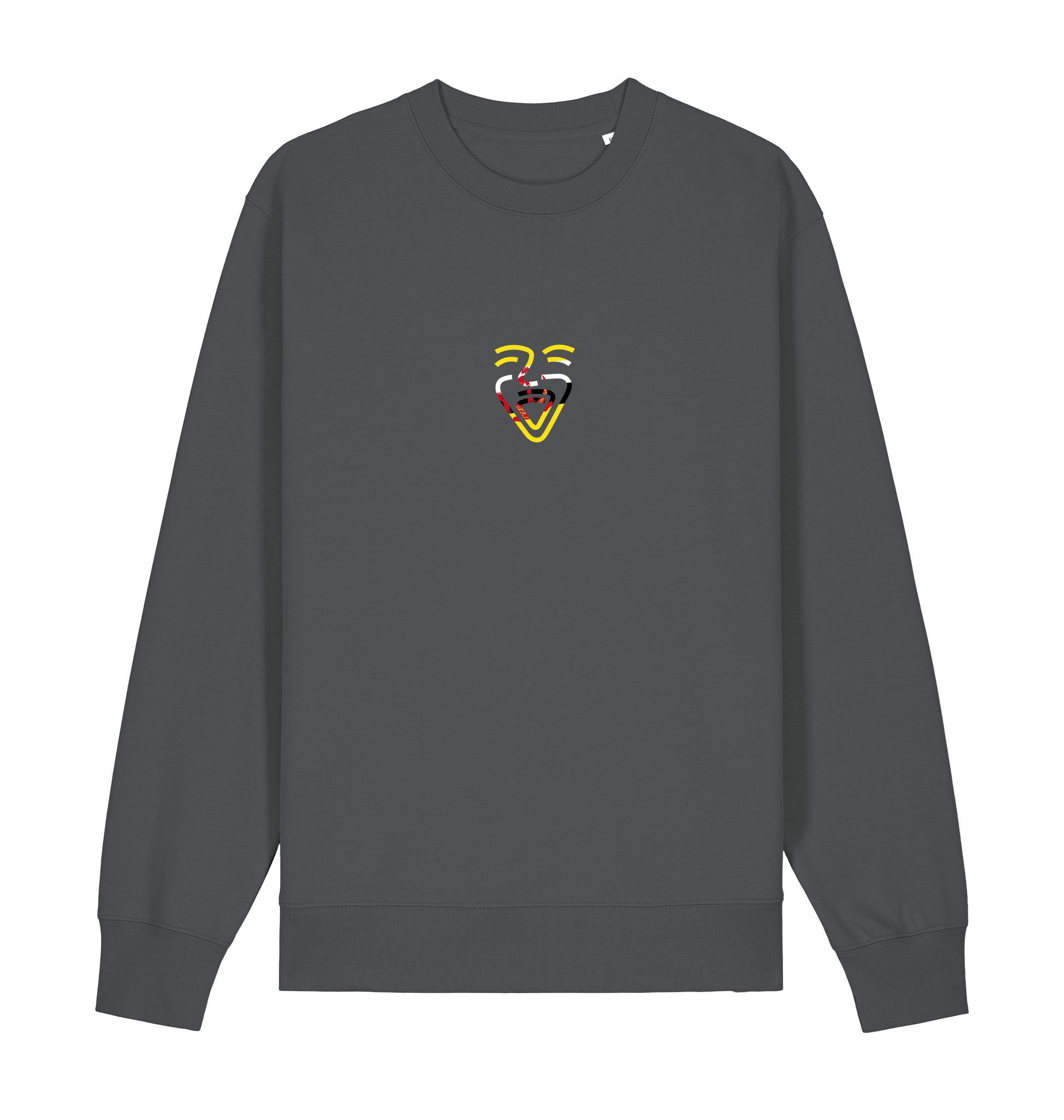 Anthracite Printed Sweater Front