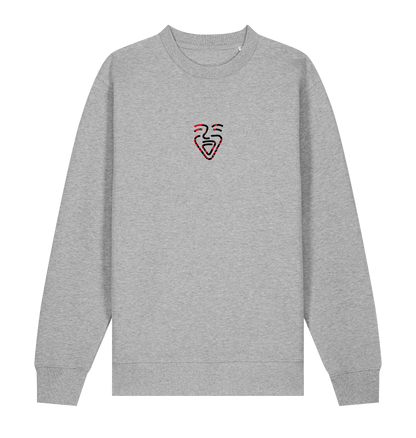 Heather Grey Printed Sweater Front