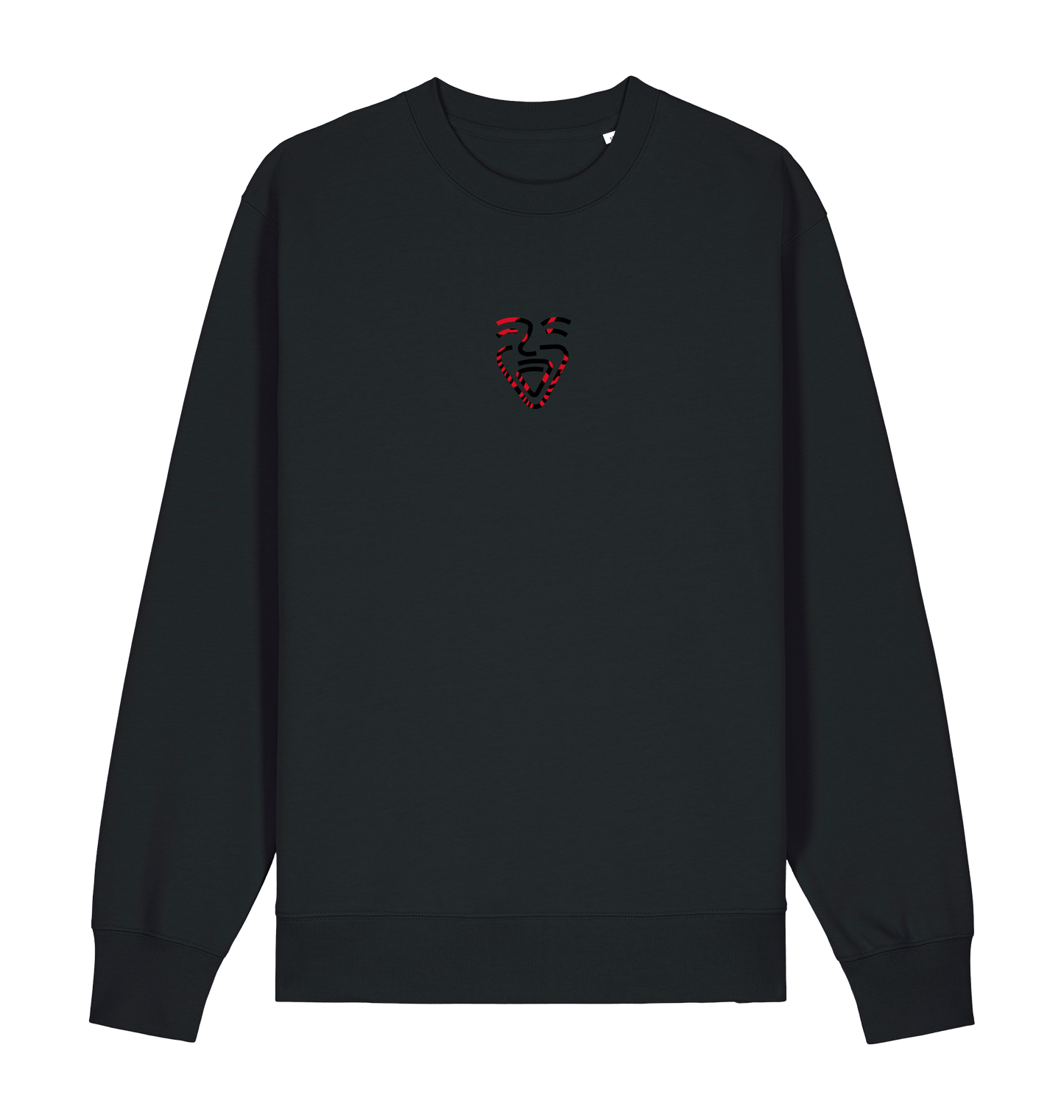 Black Printed Sweater Front