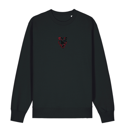 Black Printed Sweater Front