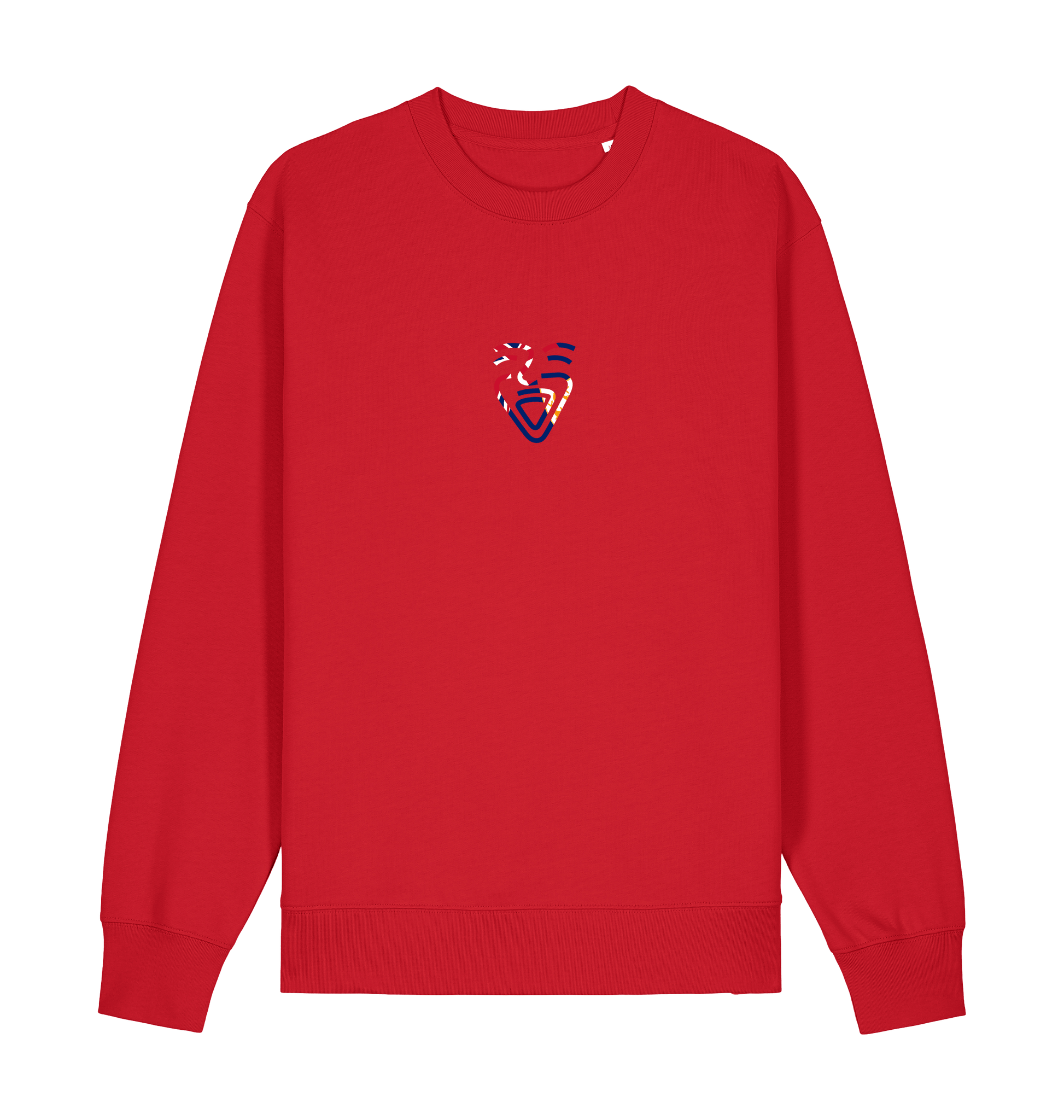 Red Printed Sweater Front