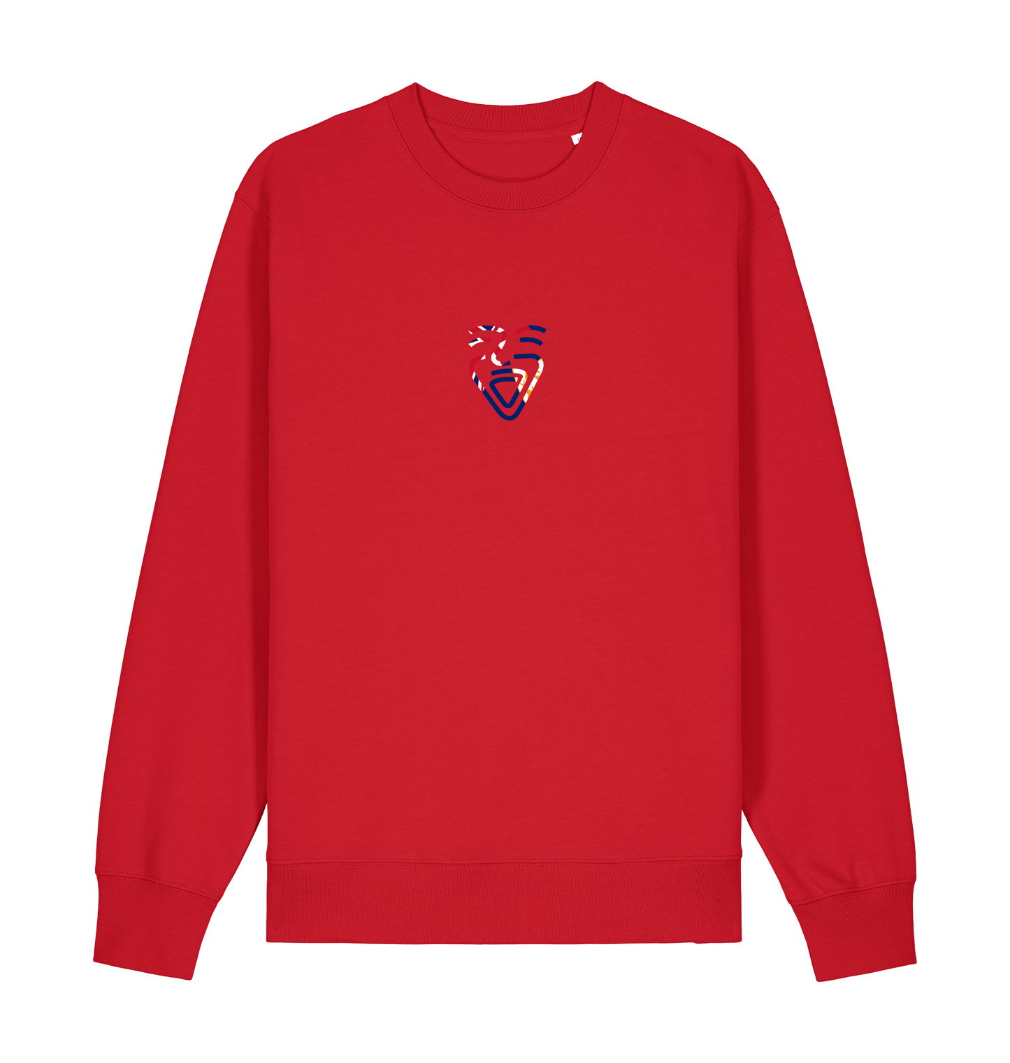 Red Printed Sweater Front