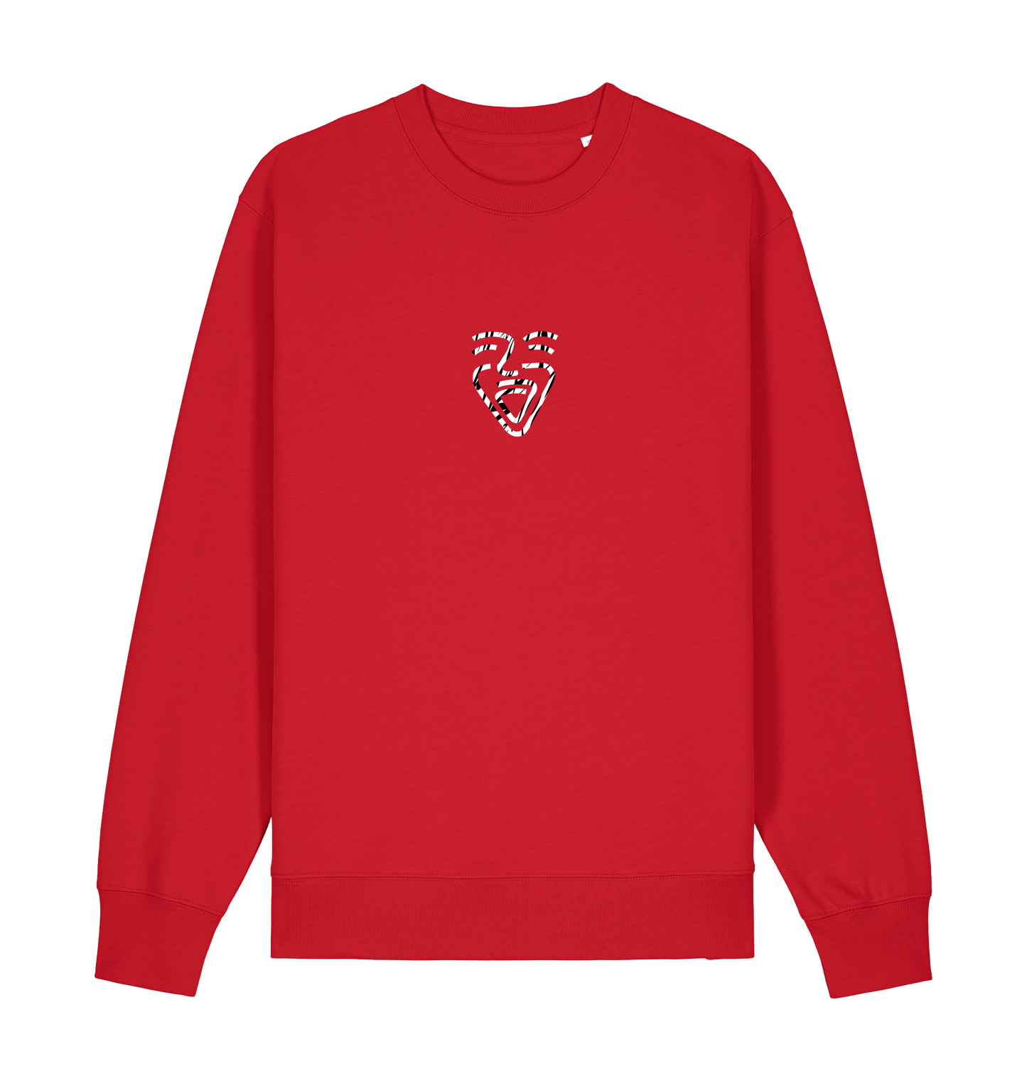 Red Printed Sweater Front