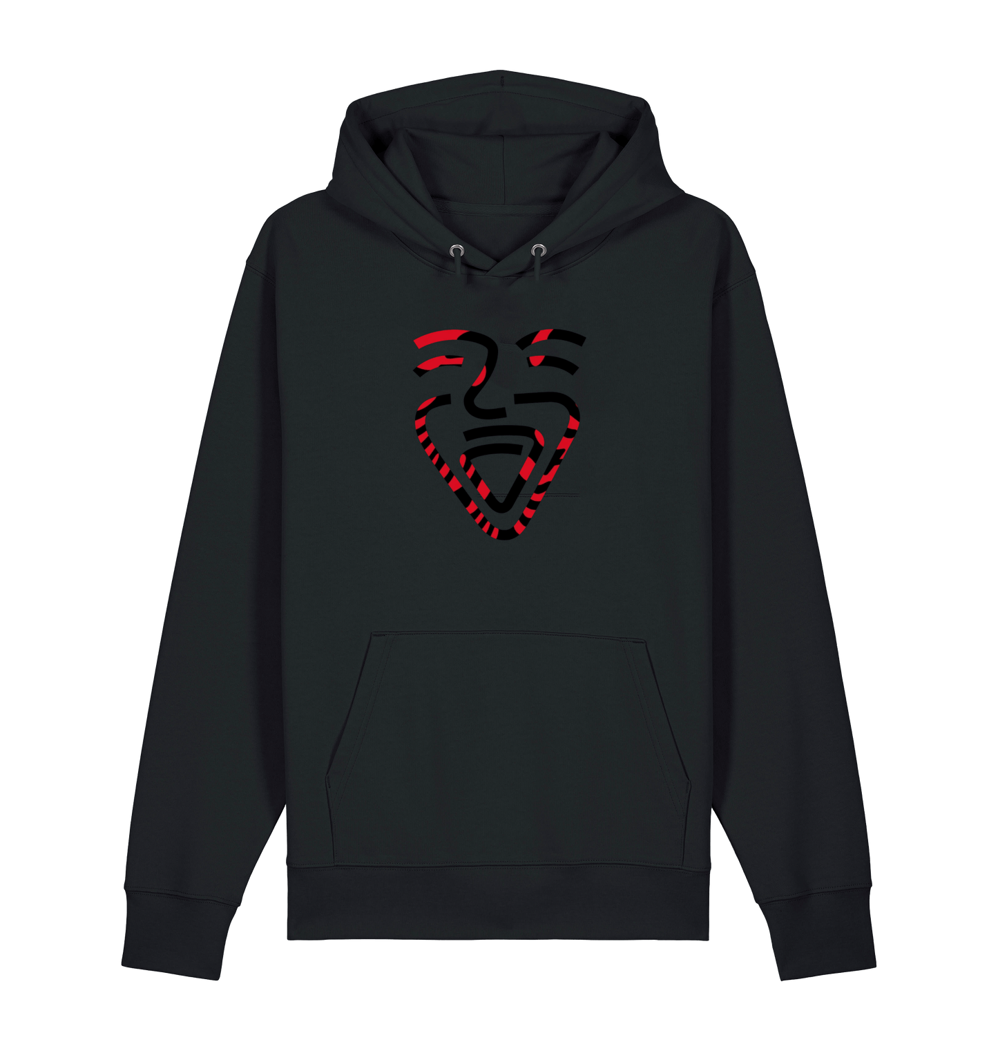 Black Printed Sweater Front