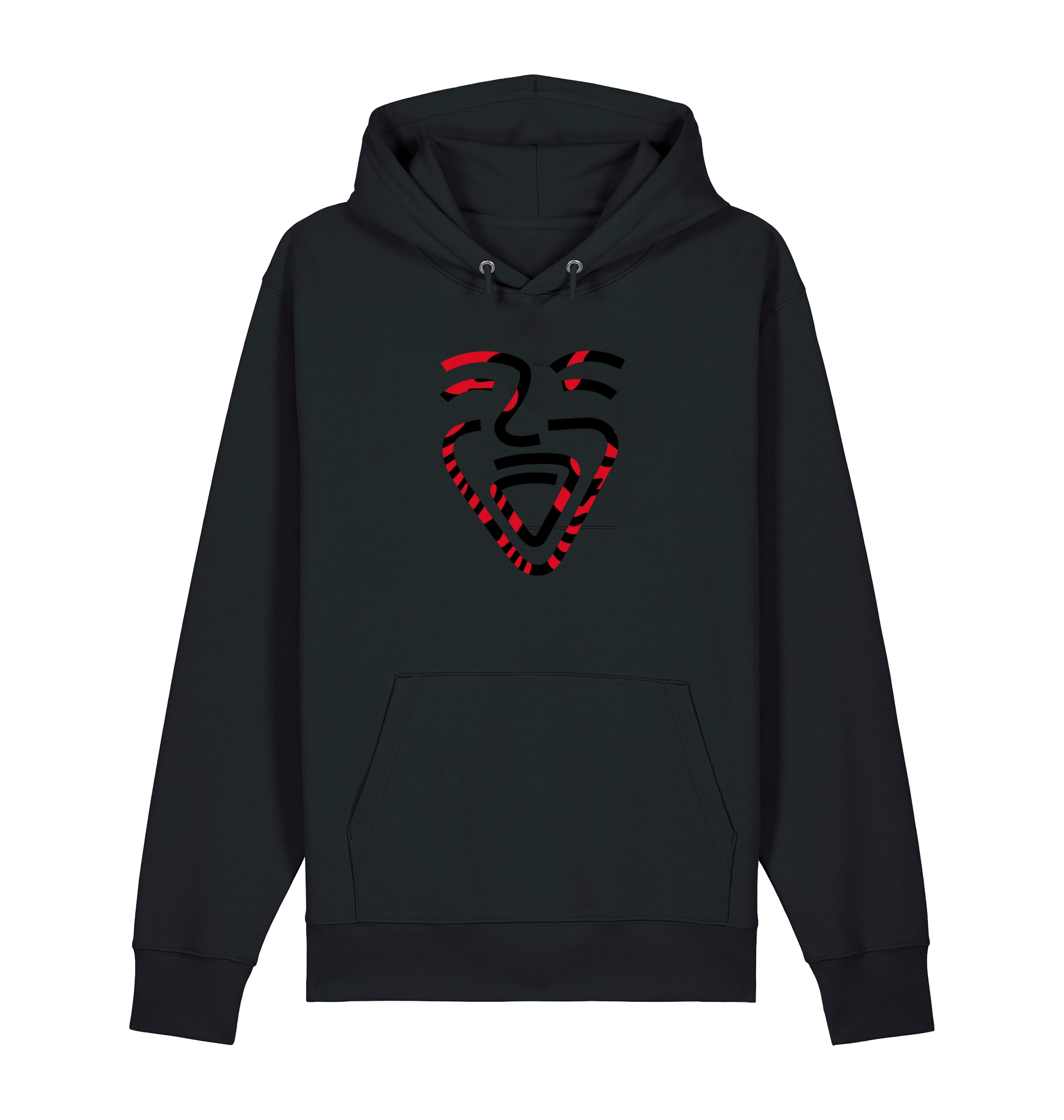 Black Printed Sweater Front