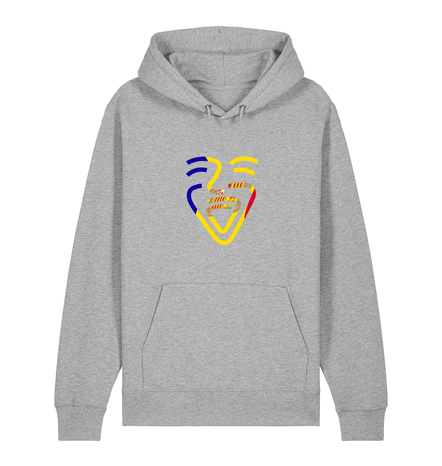 Heather Grey Printed Sweater Front