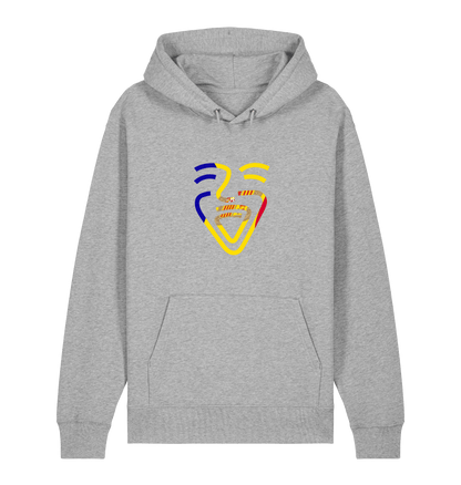 Heather Grey Printed Sweater Front