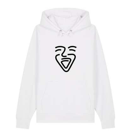 White Printed Sweater Front