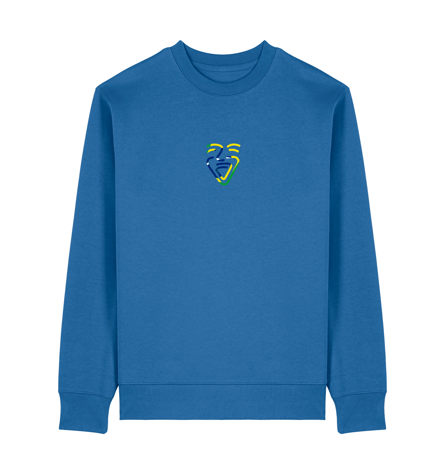 Mindful Blue Printed Sweater Front