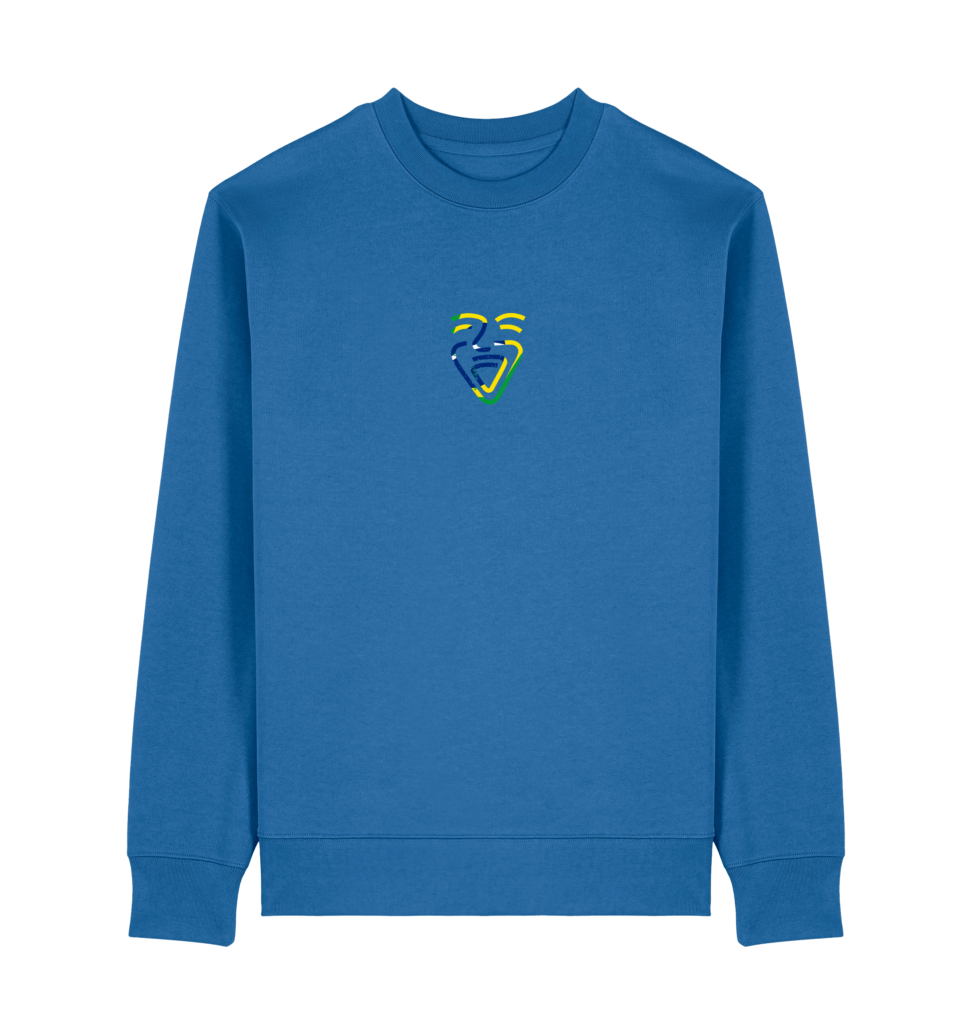 Mindful Blue Printed Sweater Front
