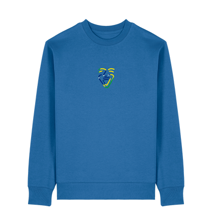 Mindful Blue Printed Sweater Front