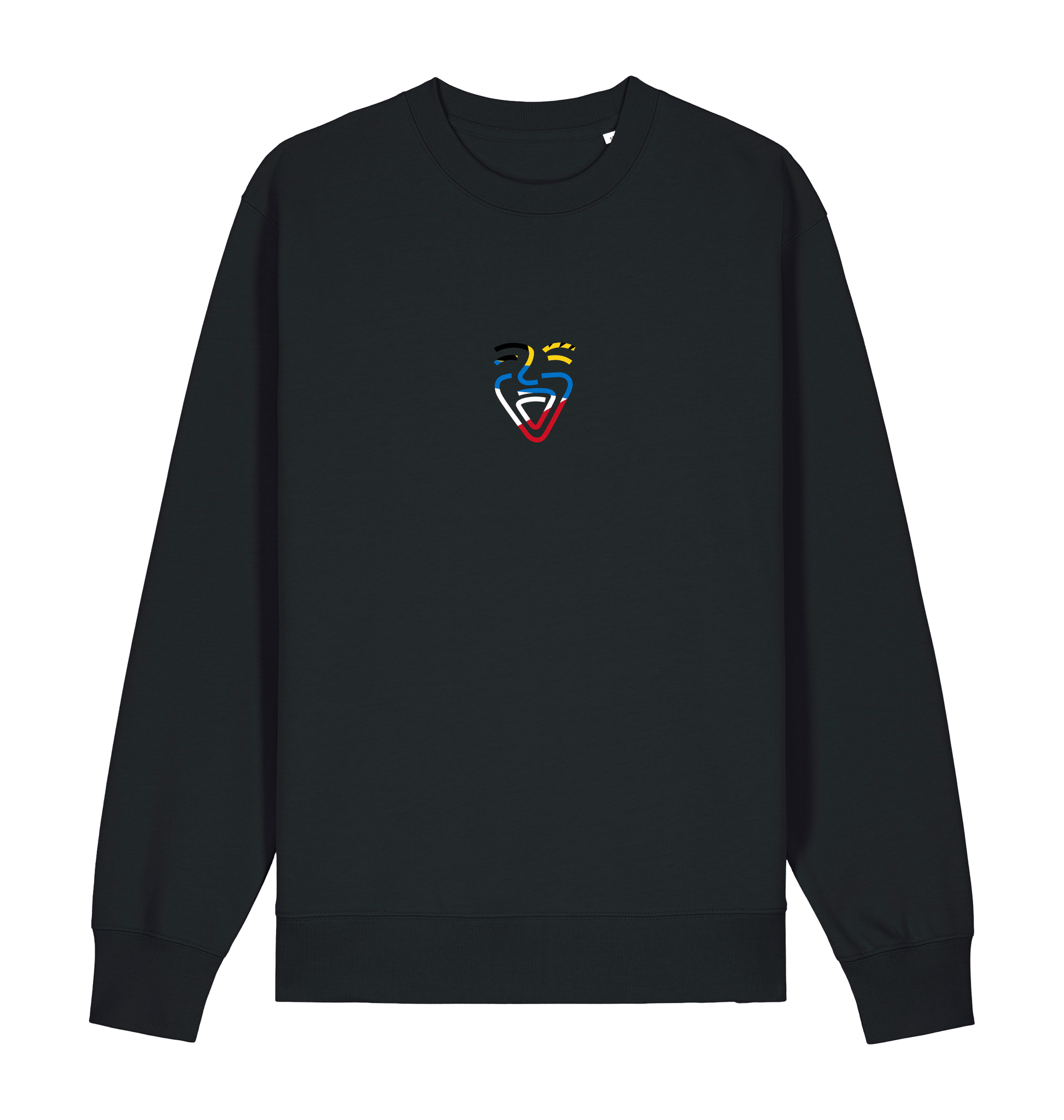 Black Printed Sweater Front