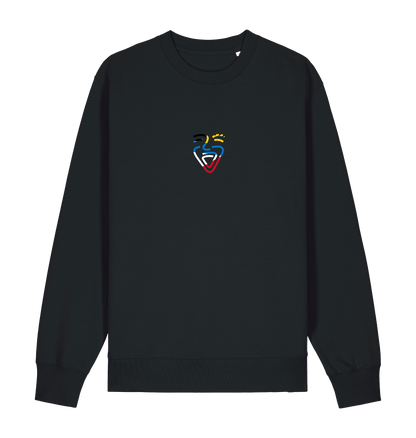 Black Printed Sweater Front