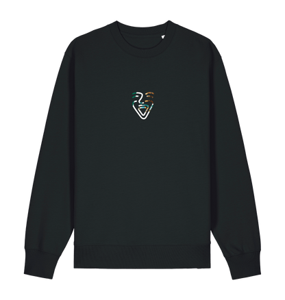 Black Printed Sweater Front