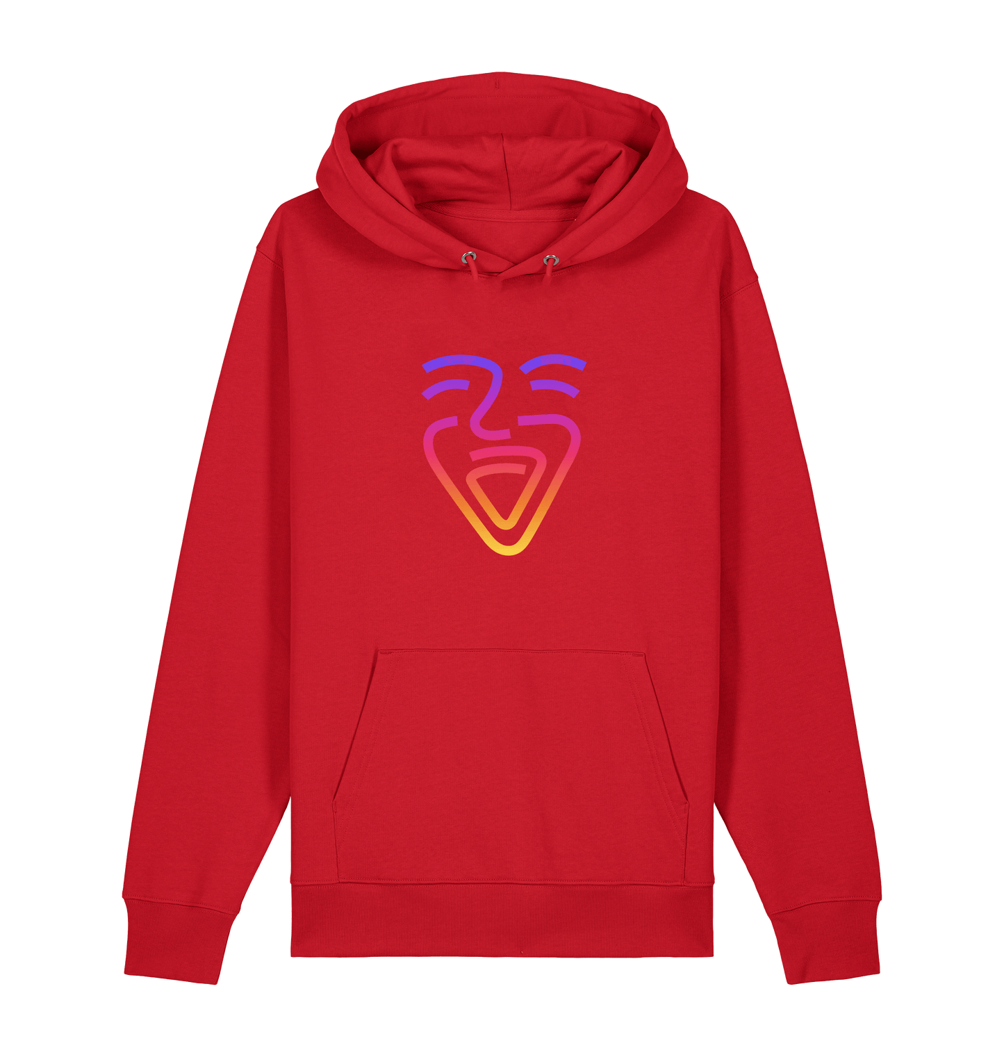 Red Printed Sweater Front