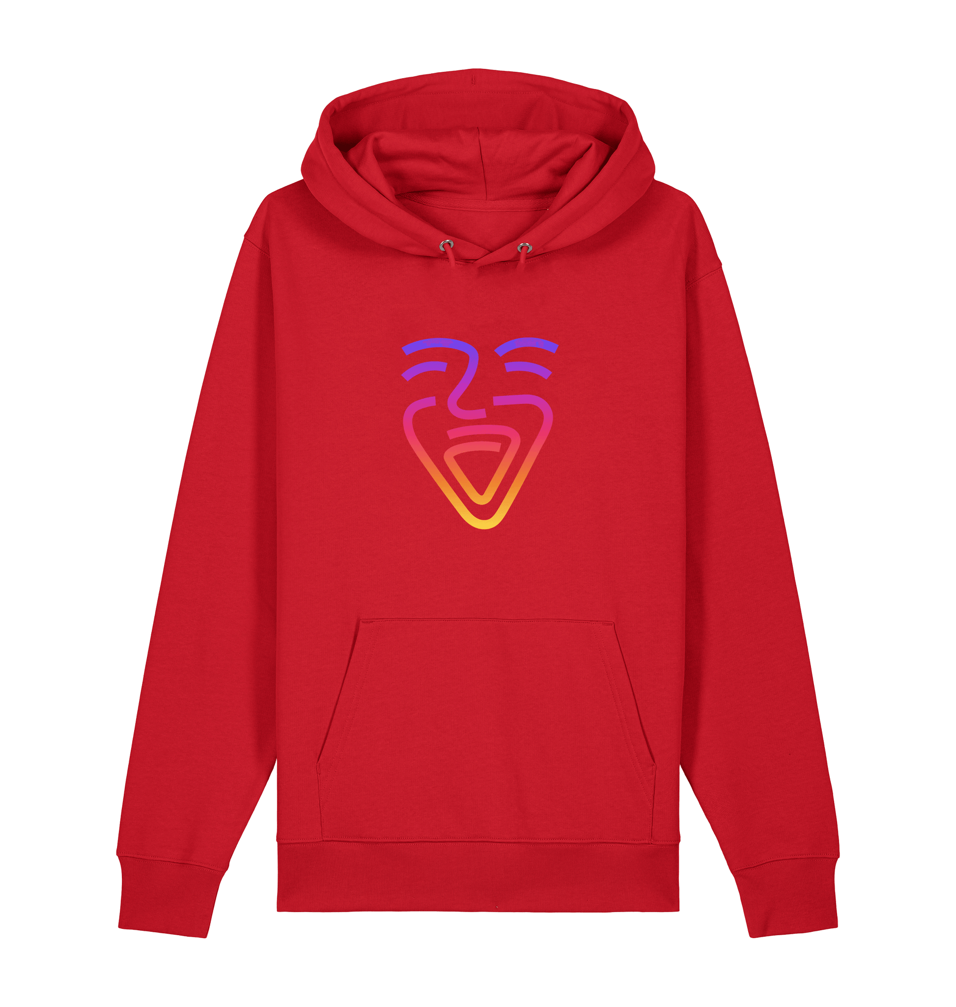 Red Printed Sweater Front