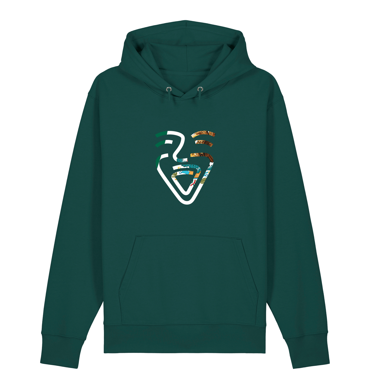 Glazed Green Printed Sweater Front