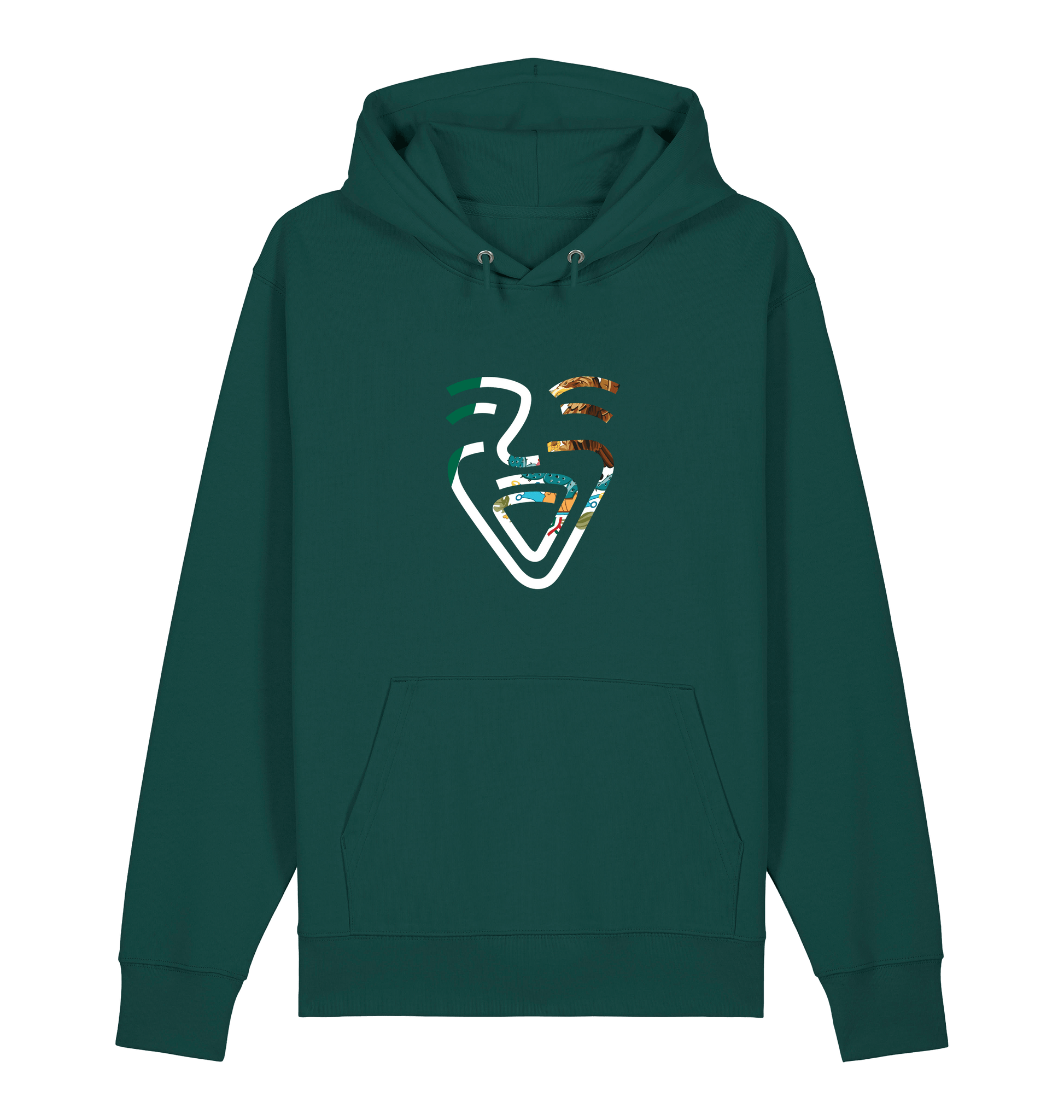 Glazed Green Printed Sweater Front