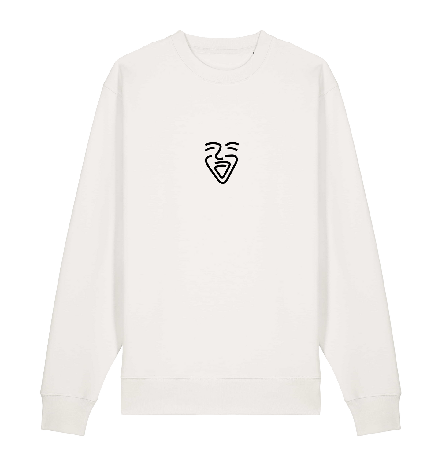 Off White Printed Sweater Front