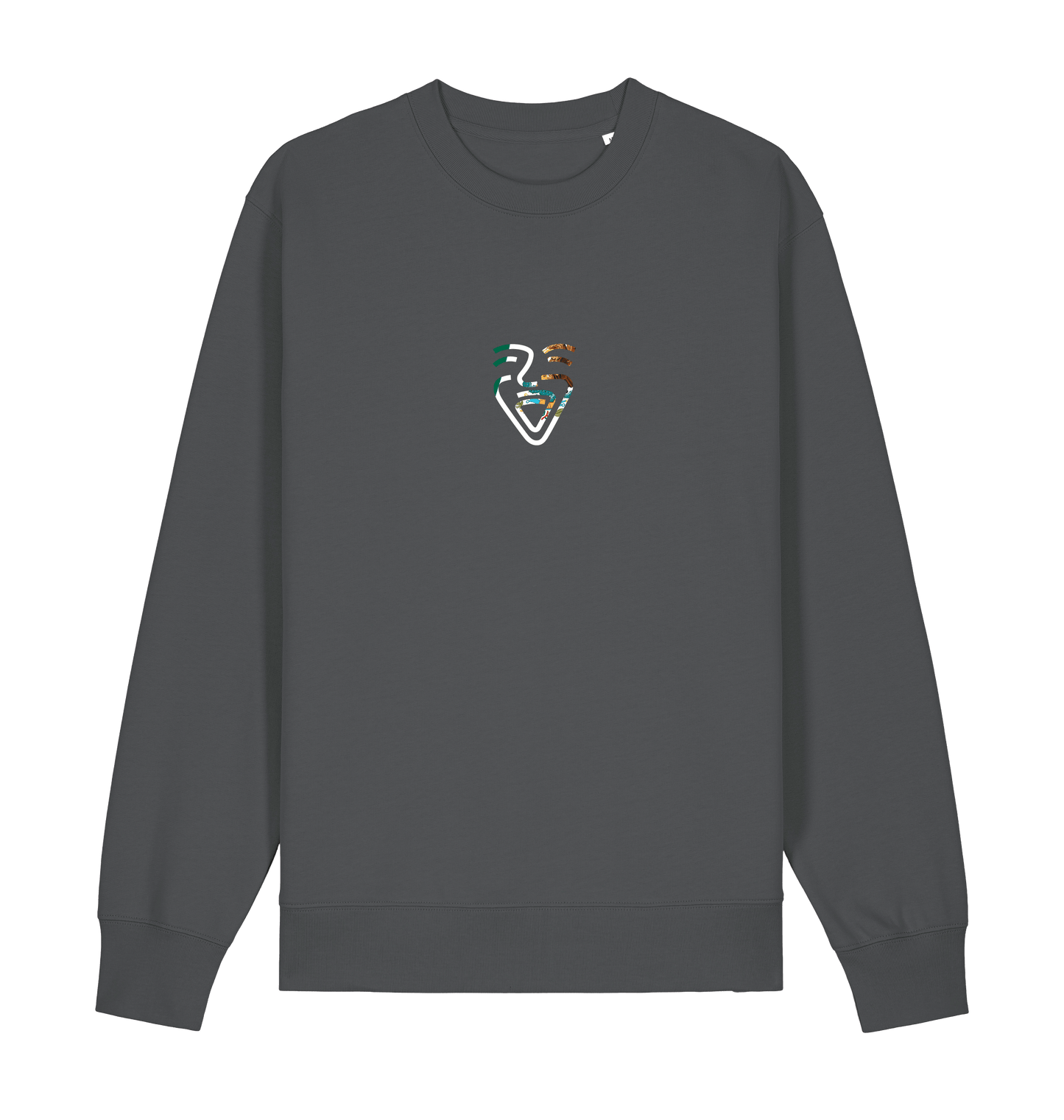 Anthracite Printed Sweater Front