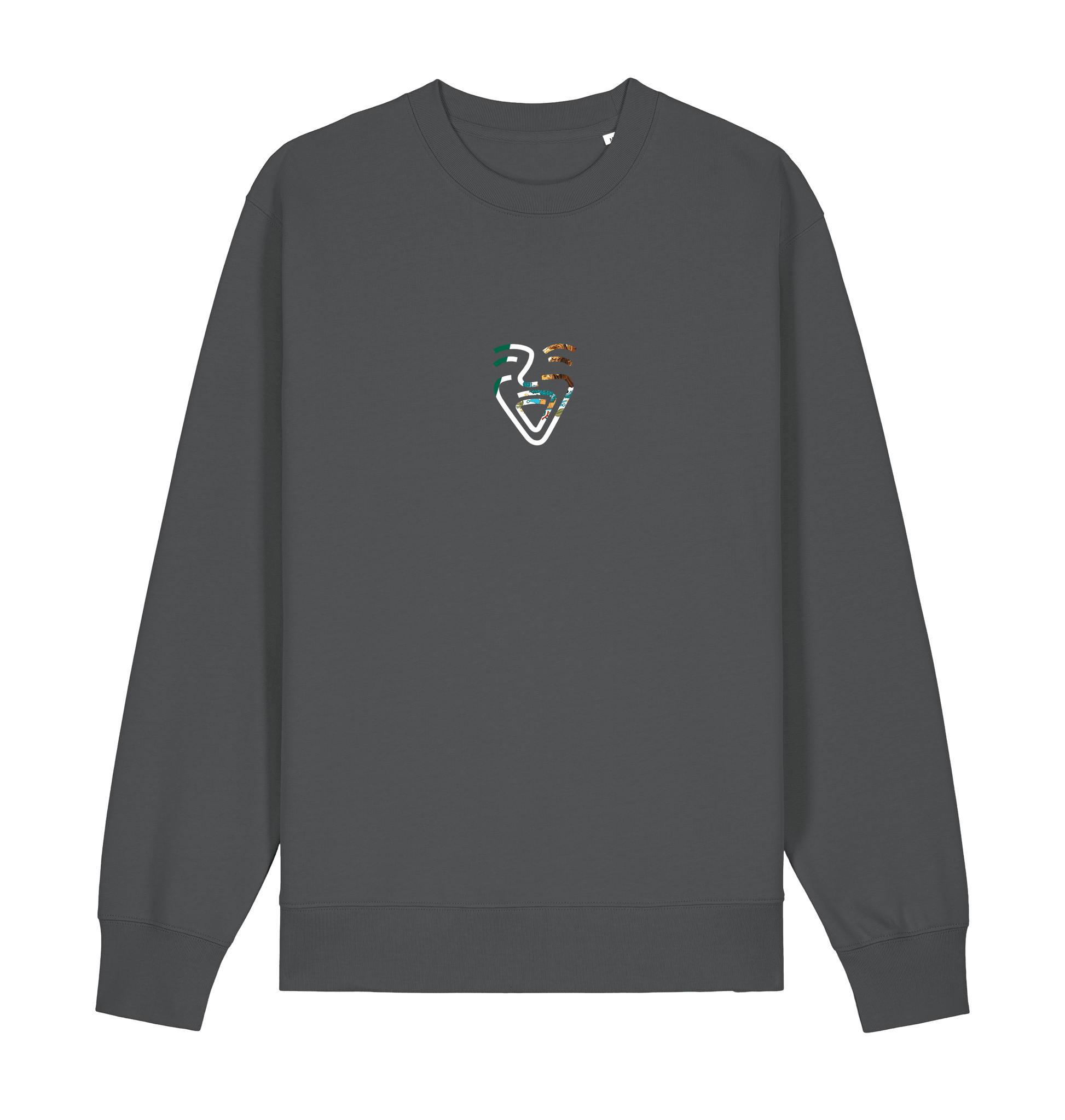 Anthracite Printed Sweater Front