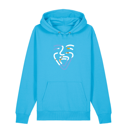 Aqua Blue Printed Sweater Front