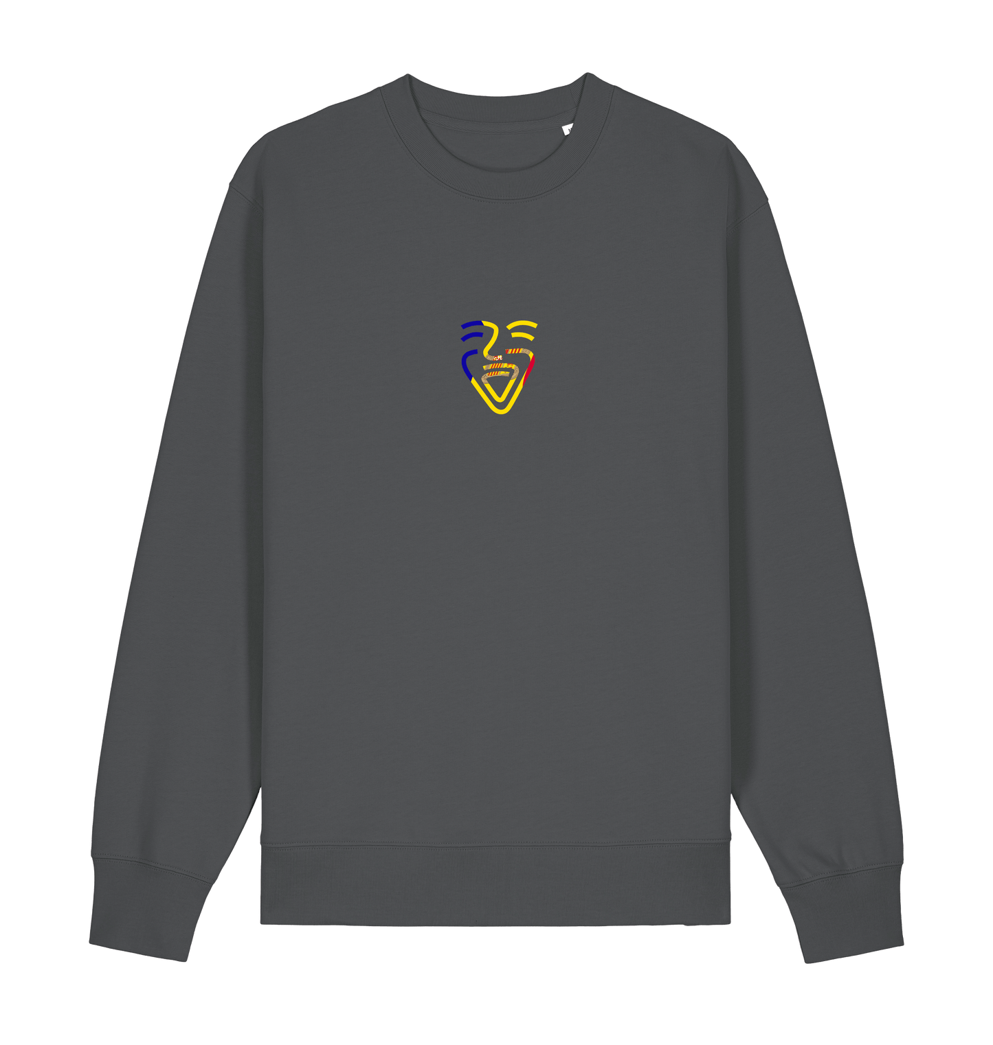 Anthracite Printed Sweater Front