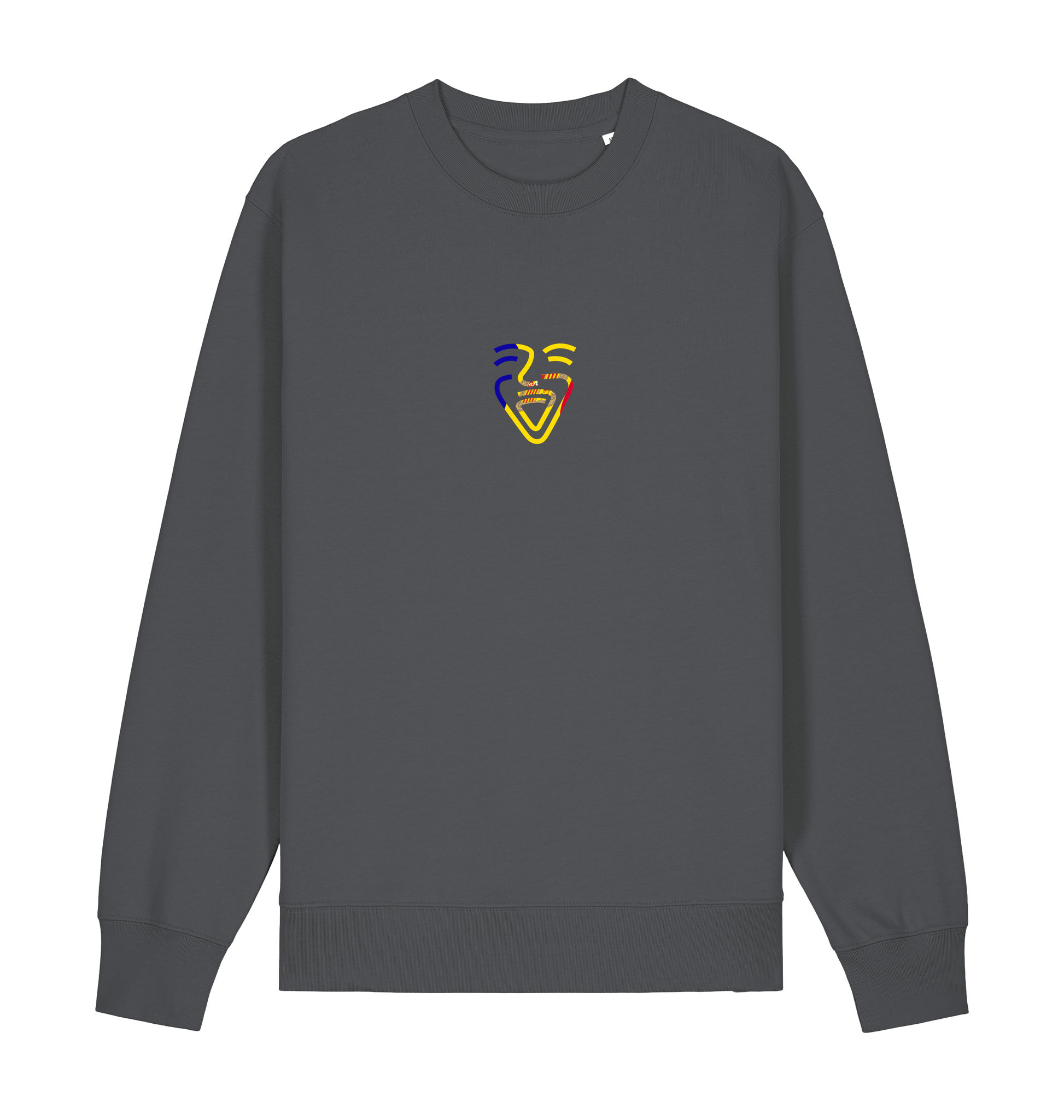 Anthracite Printed Sweater Front