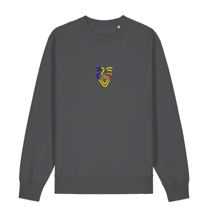 Anthracite Printed Sweater Front