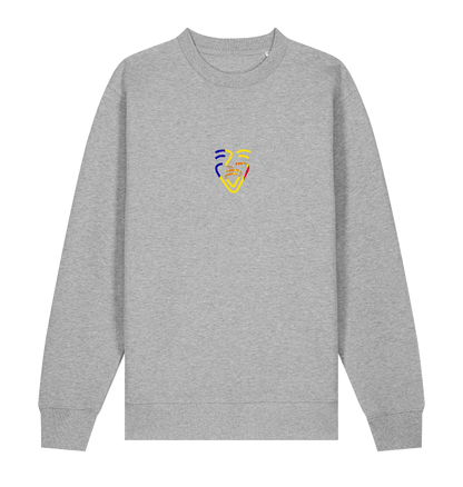 Heather Grey Printed Sweater Front