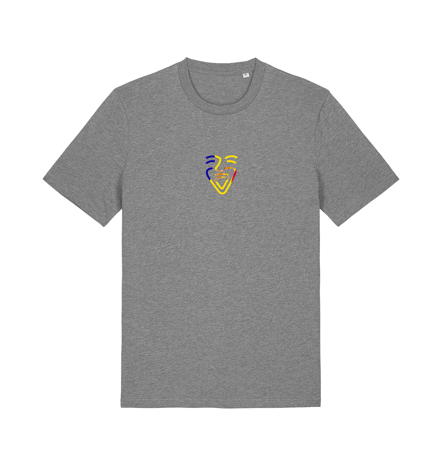 Mid Heather Grey Printed T-shirt Front