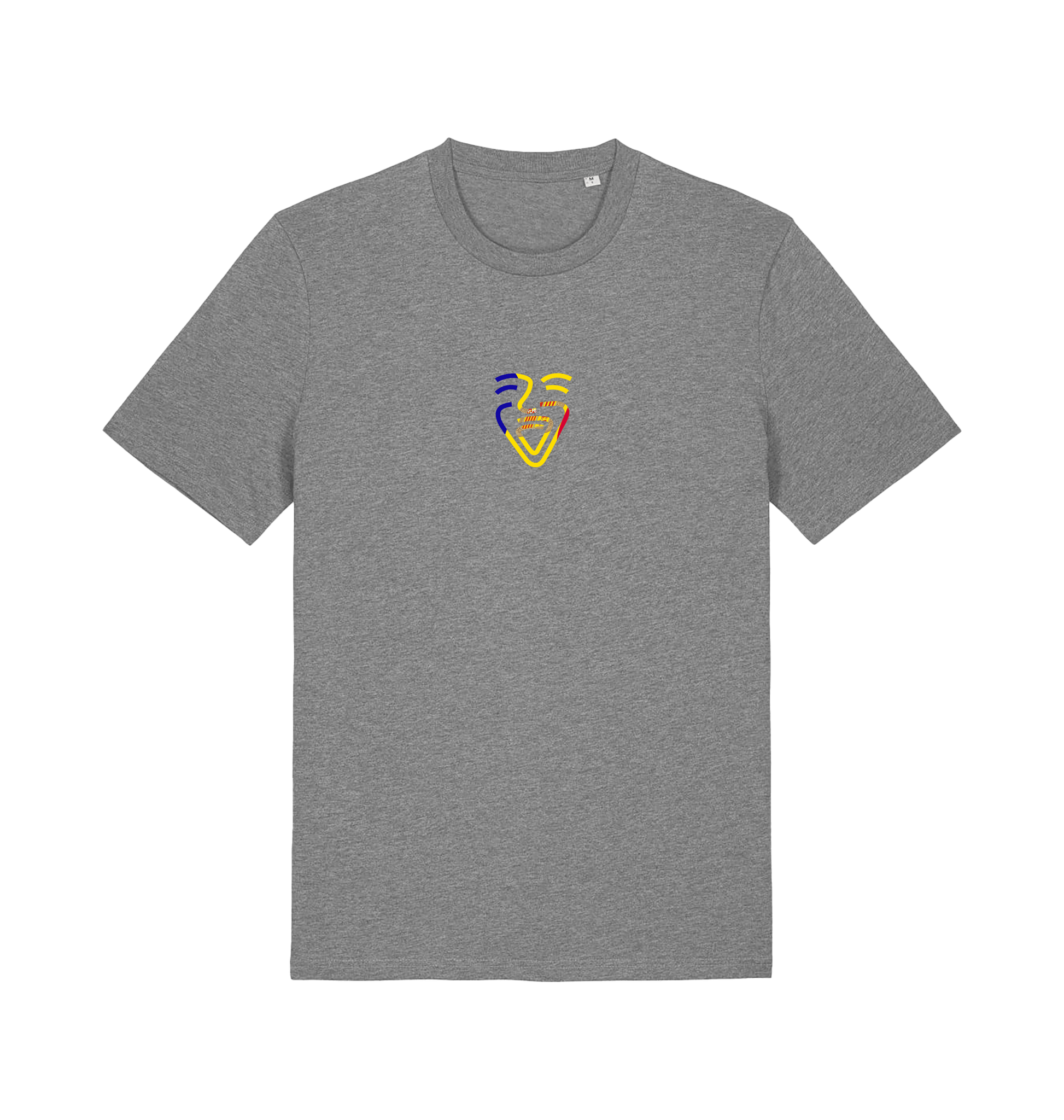 Mid Heather Grey Printed T-shirt Front