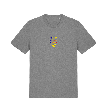 Mid Heather Grey Printed T-shirt Front