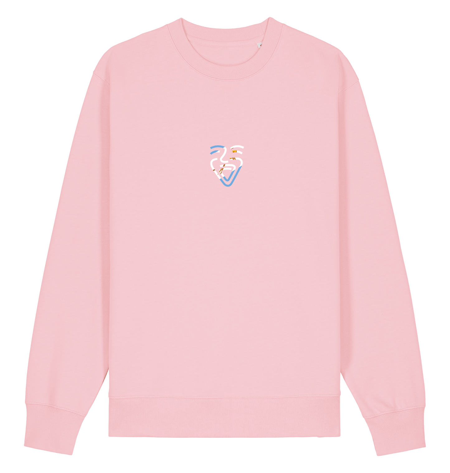 Cotton Pink Printed Sweater Front