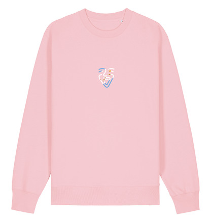 Cotton Pink Printed Sweater Front